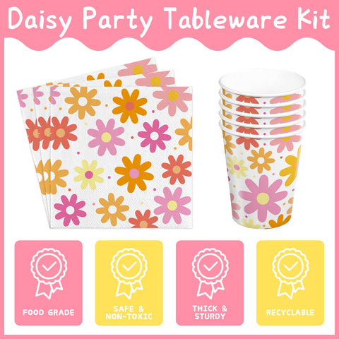 AGoooodySet daisy paper flowers enhance the flower theme