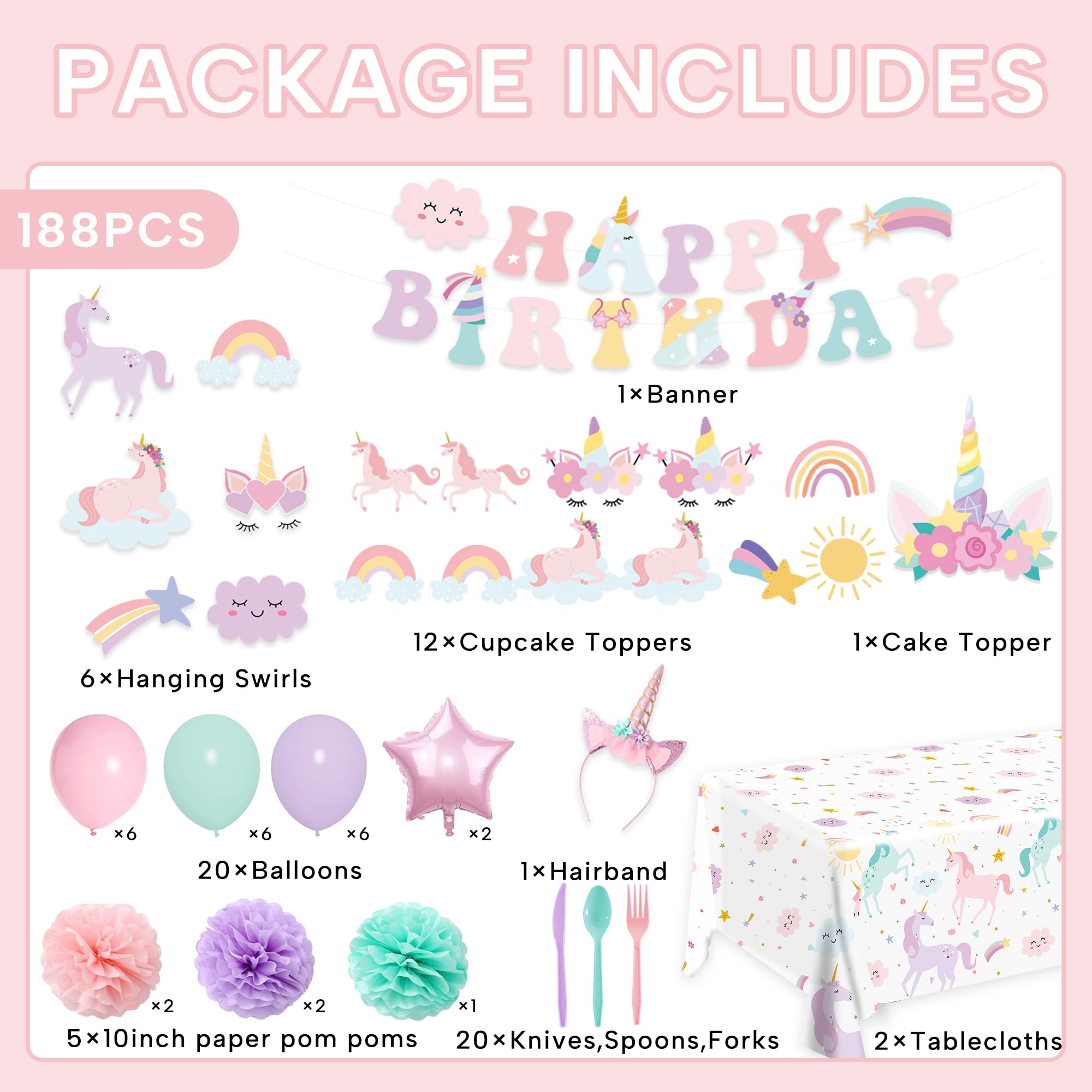 AGOoodySet unicorn napkins soft absorbent for mess-free use