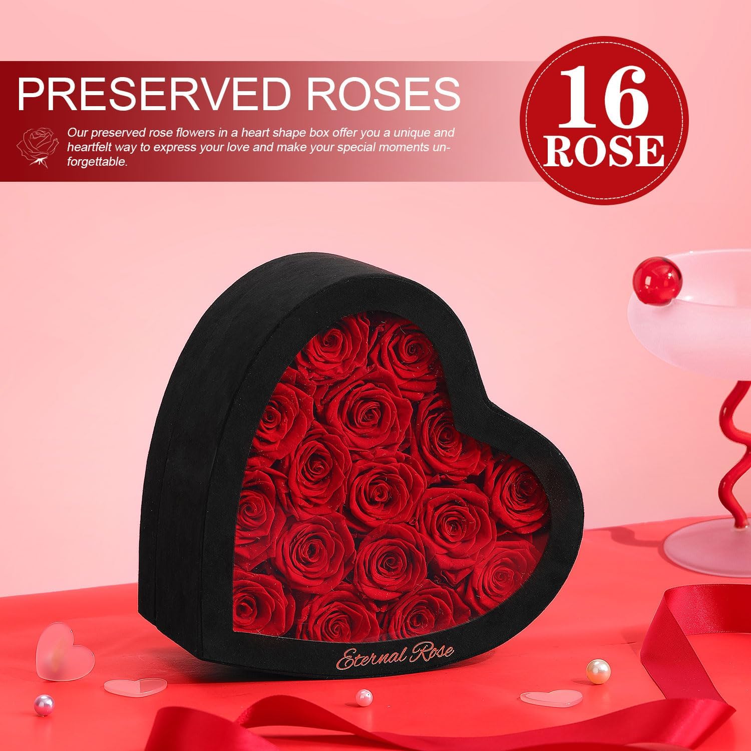 Agrul rose in box packaging detail for gifting
