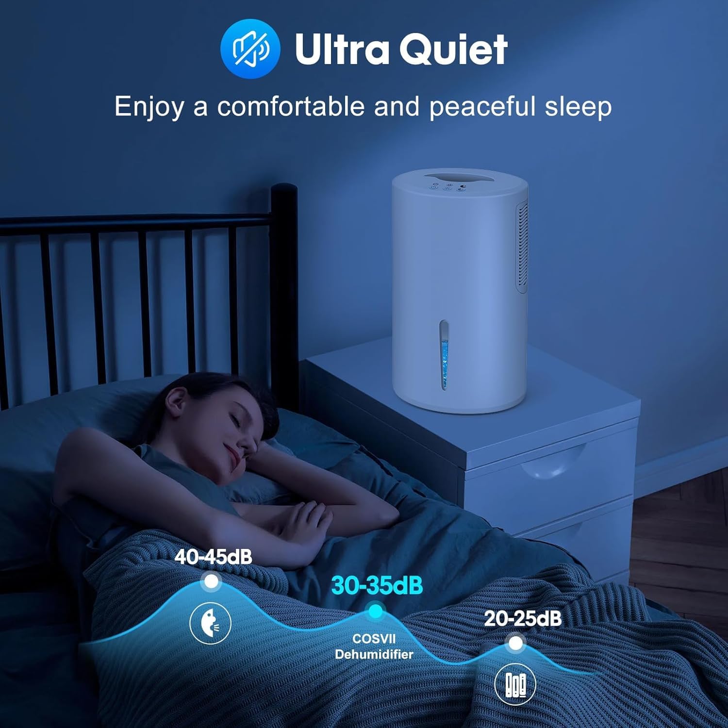 AGRUOO portable dehumidifier is lightweight and easy to relocate