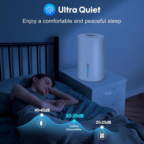 AGRUOO portable dehumidifier is lightweight and easy to relocate