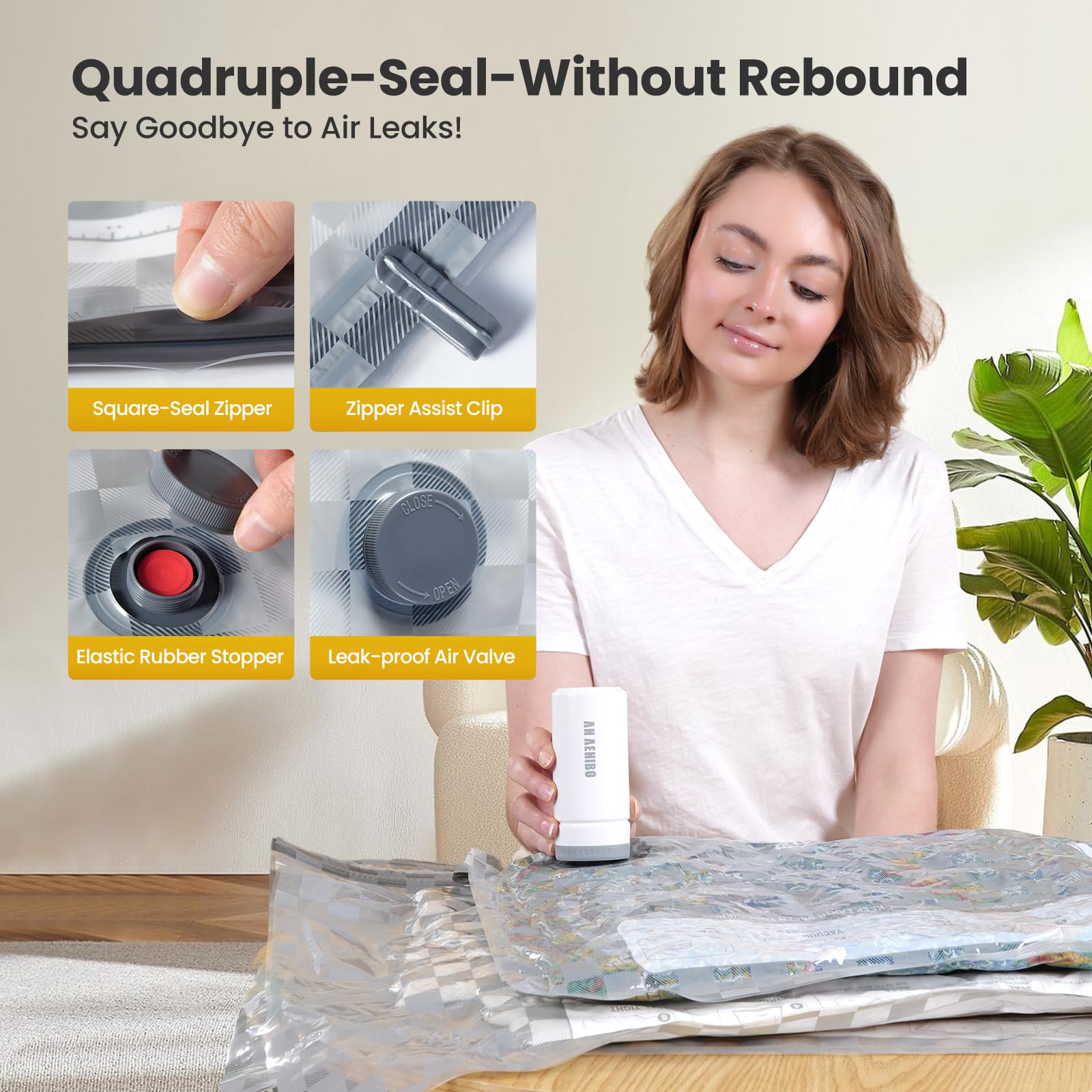 AH AEHIBO triple-seal system keeps contents airtight during travel