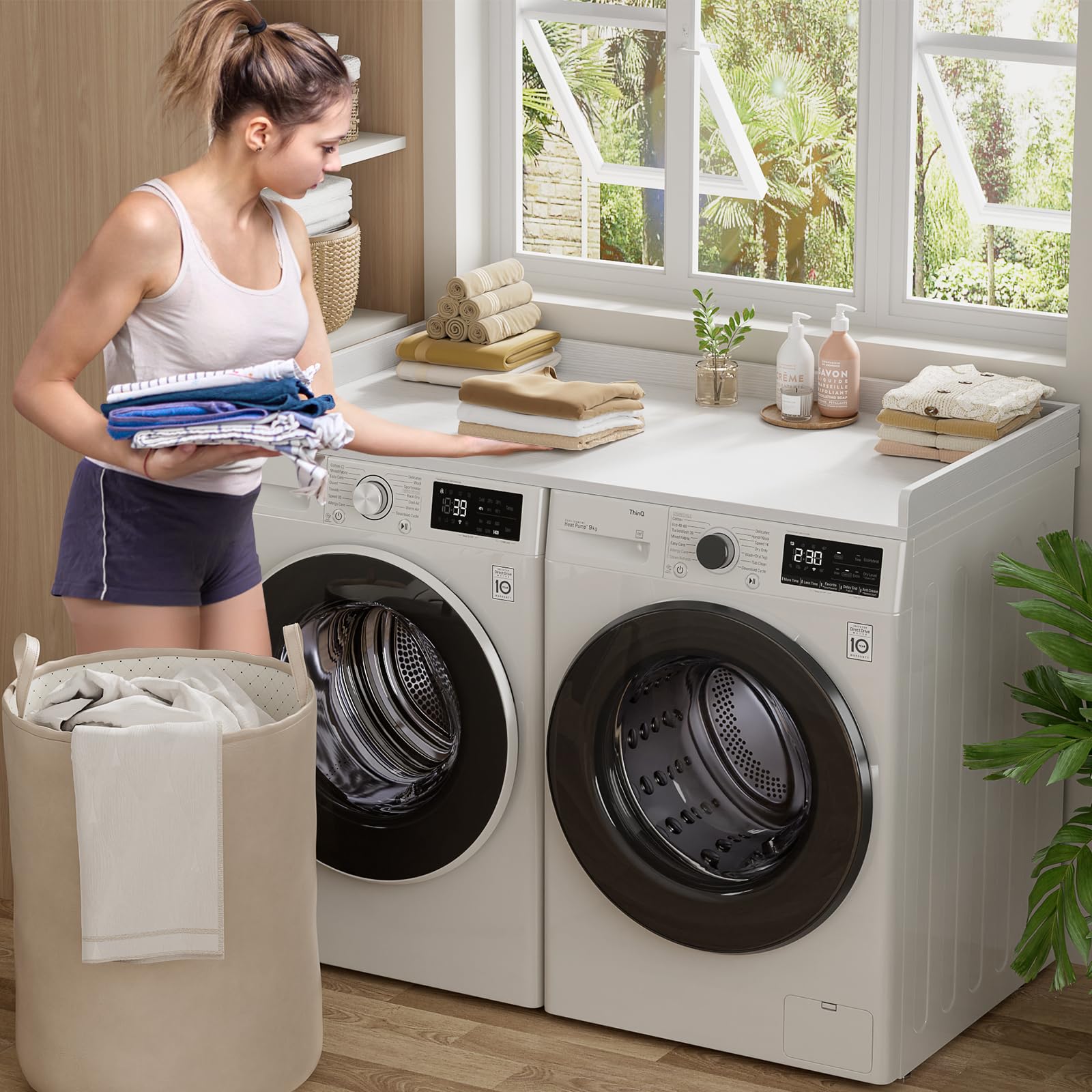 Aheaplus countertop features non-slip pads to prevent movement.