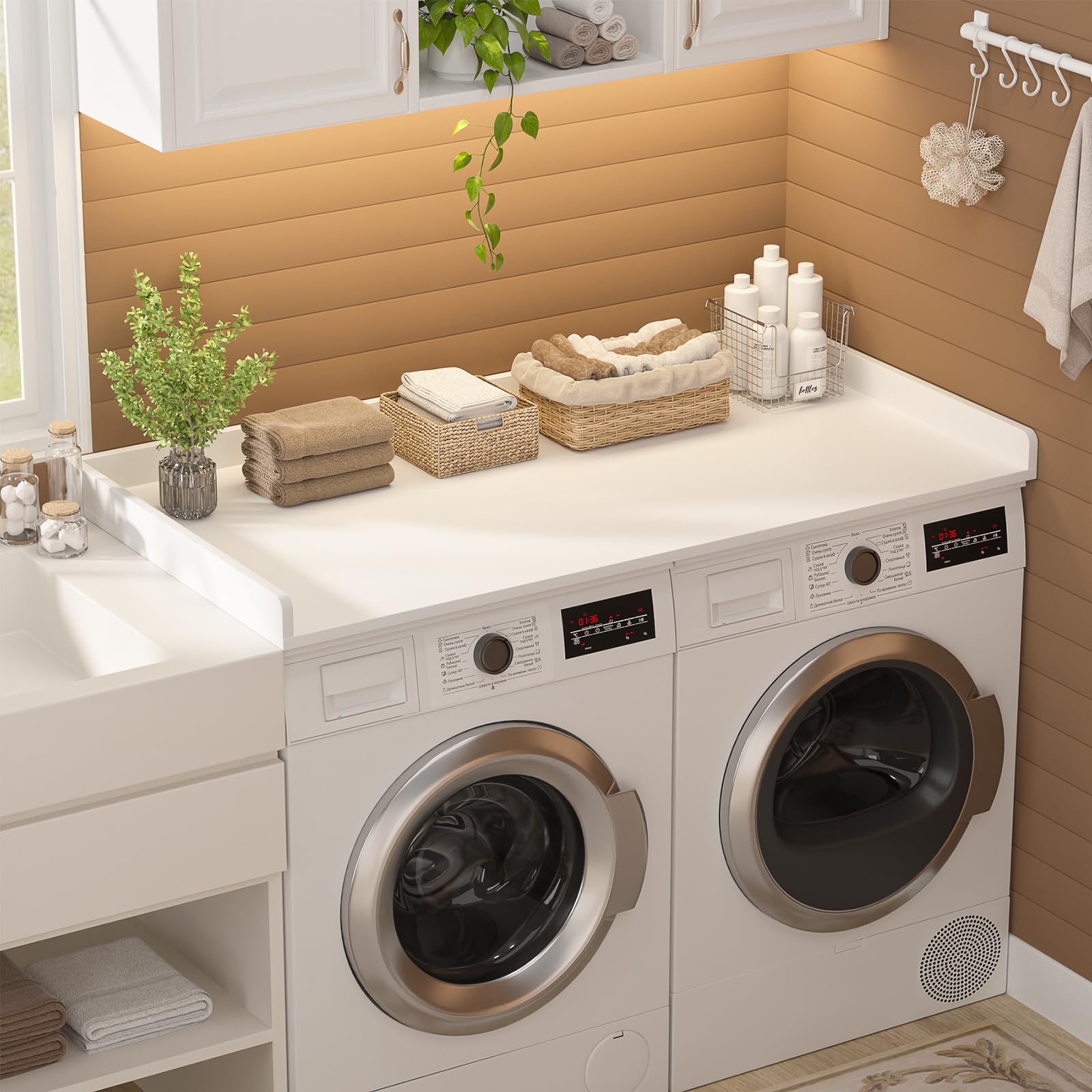Aheaplus spacious 54-inch wide area supports folding and sorting.