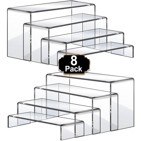 Aheroi acrylic risers 7.87-inch left view for versatile product display