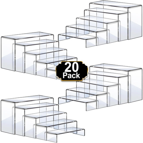 Aheroi acrylic risers in multiple heights for cupcake and dessert display