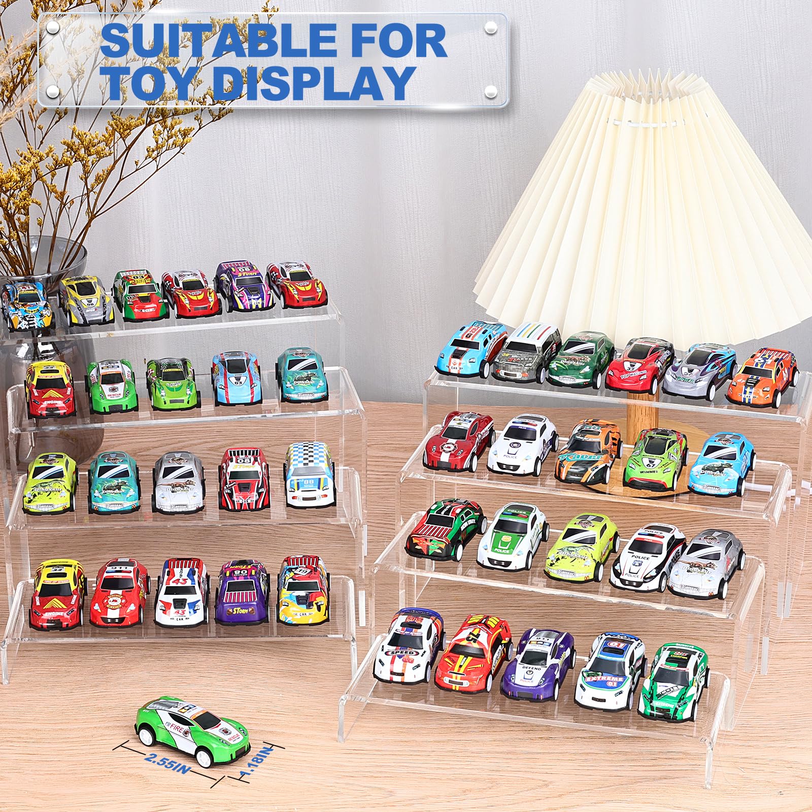 Aheroi acrylic risers close-up edge-polished finish for safe handling