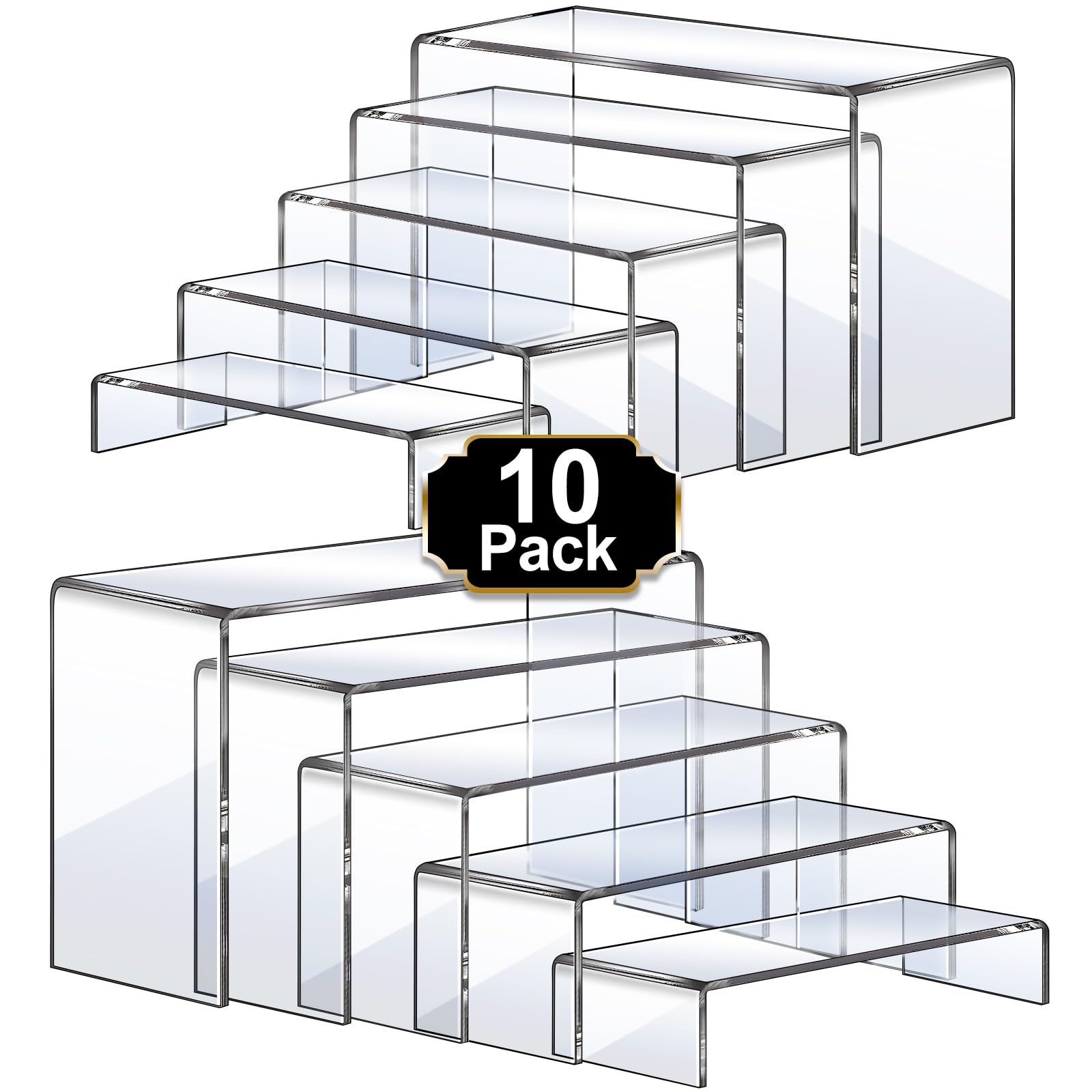 Aheroi clear acrylic riser, 7.87-inch, elevates cake displays with a sleek, transparent look.