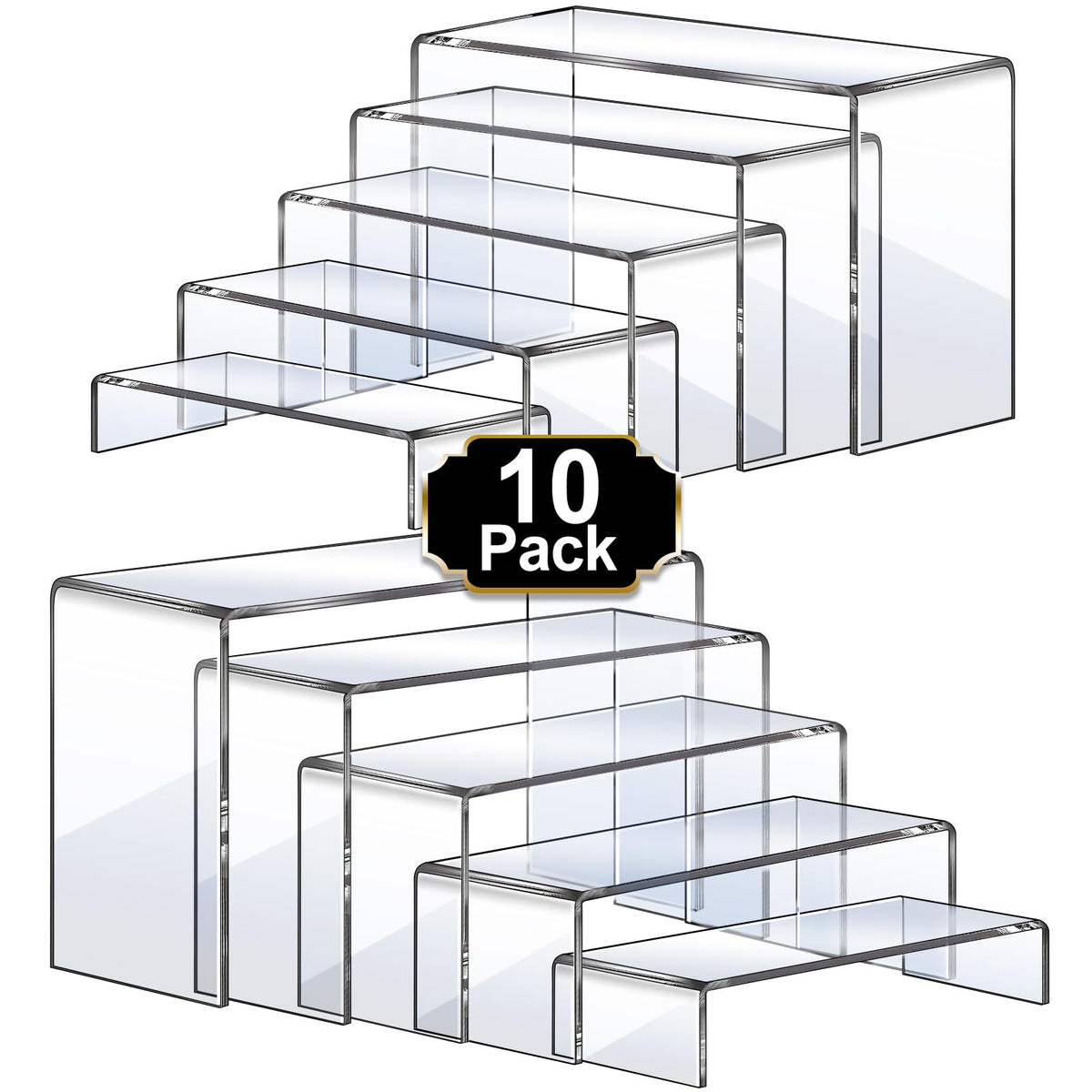 Aheroi clear acrylic riser, 7.87-inch, elevates cake displays with a sleek, transparent look.