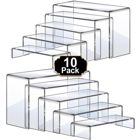 Aheroi clear acrylic riser, 7.87-inch, elevates cake displays with a sleek, transparent look.