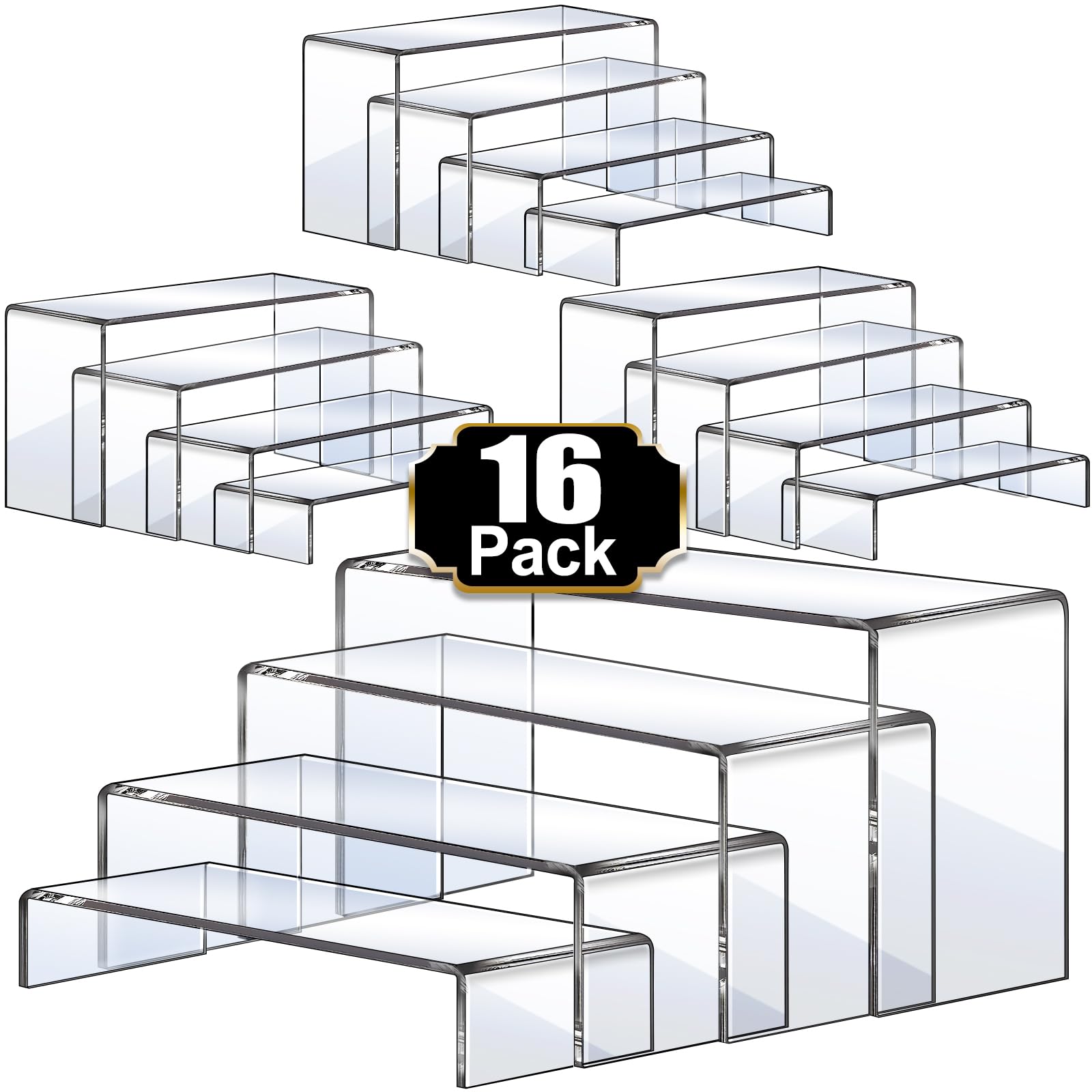 Aheroi display risers 7inch: clear acrylic elevates cupcakes for a tidy dessert display