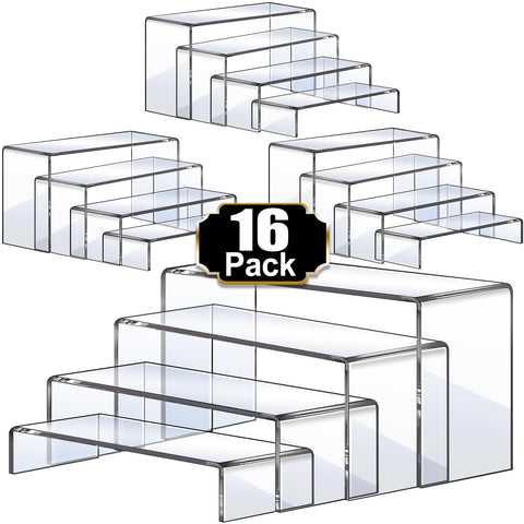 Aheroi display risers 7inch: clear acrylic elevates cupcakes for a tidy dessert display