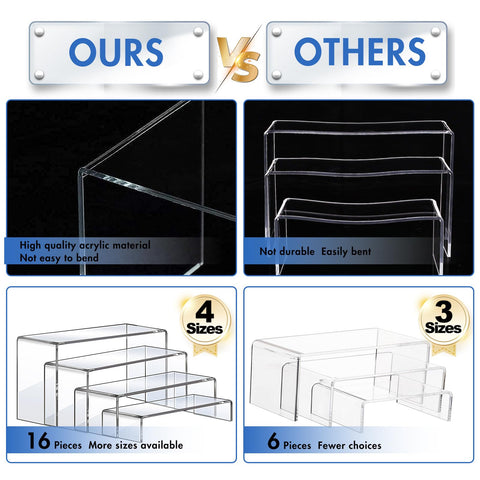 Aheroi display risers 9inch: high visibility display for decor and desserts