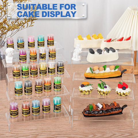 Aheroi multi-use clear risers adapt to decor, jewelry, cosmetics, and more.