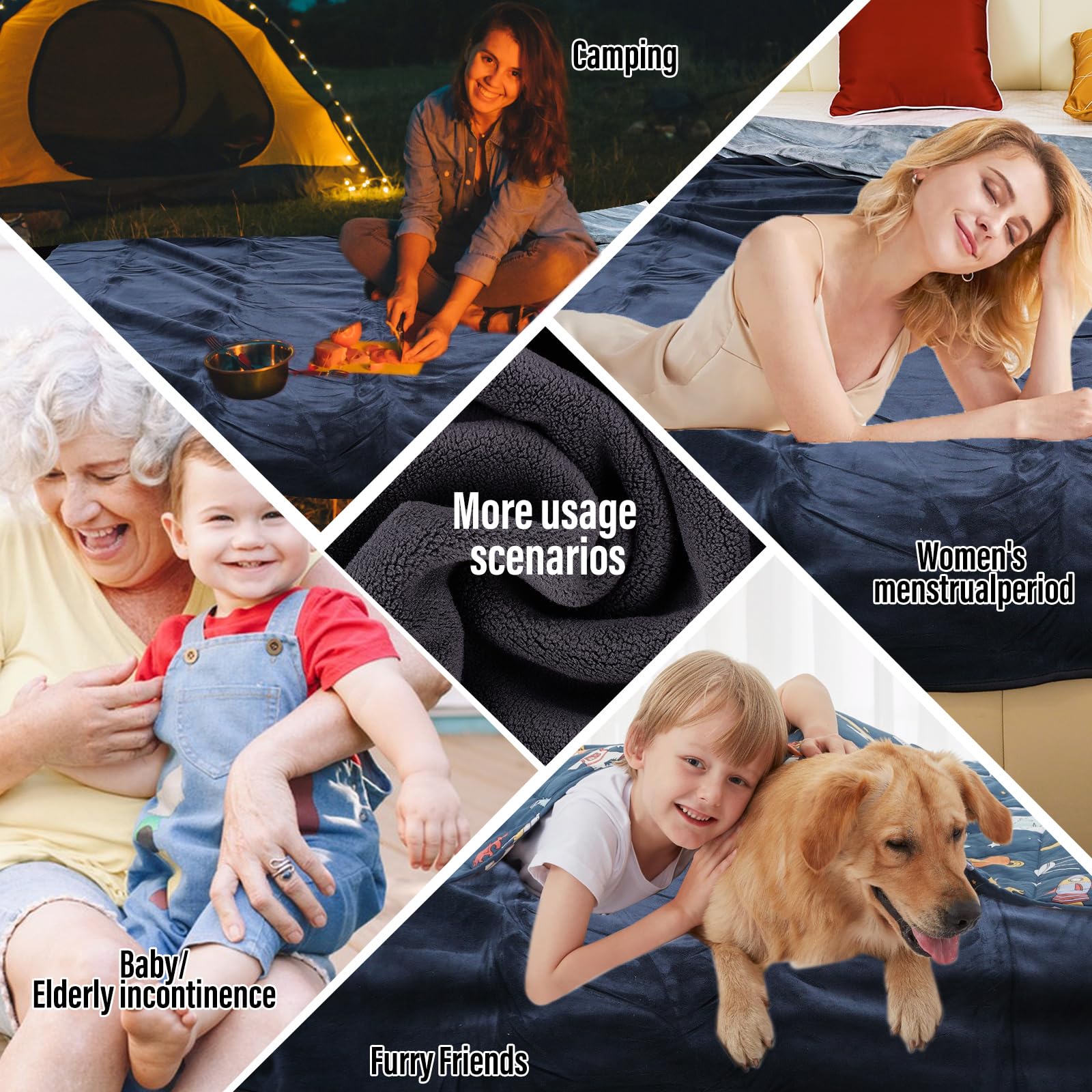 Ahinahwap blanket protects furniture from pet accidents and messes.