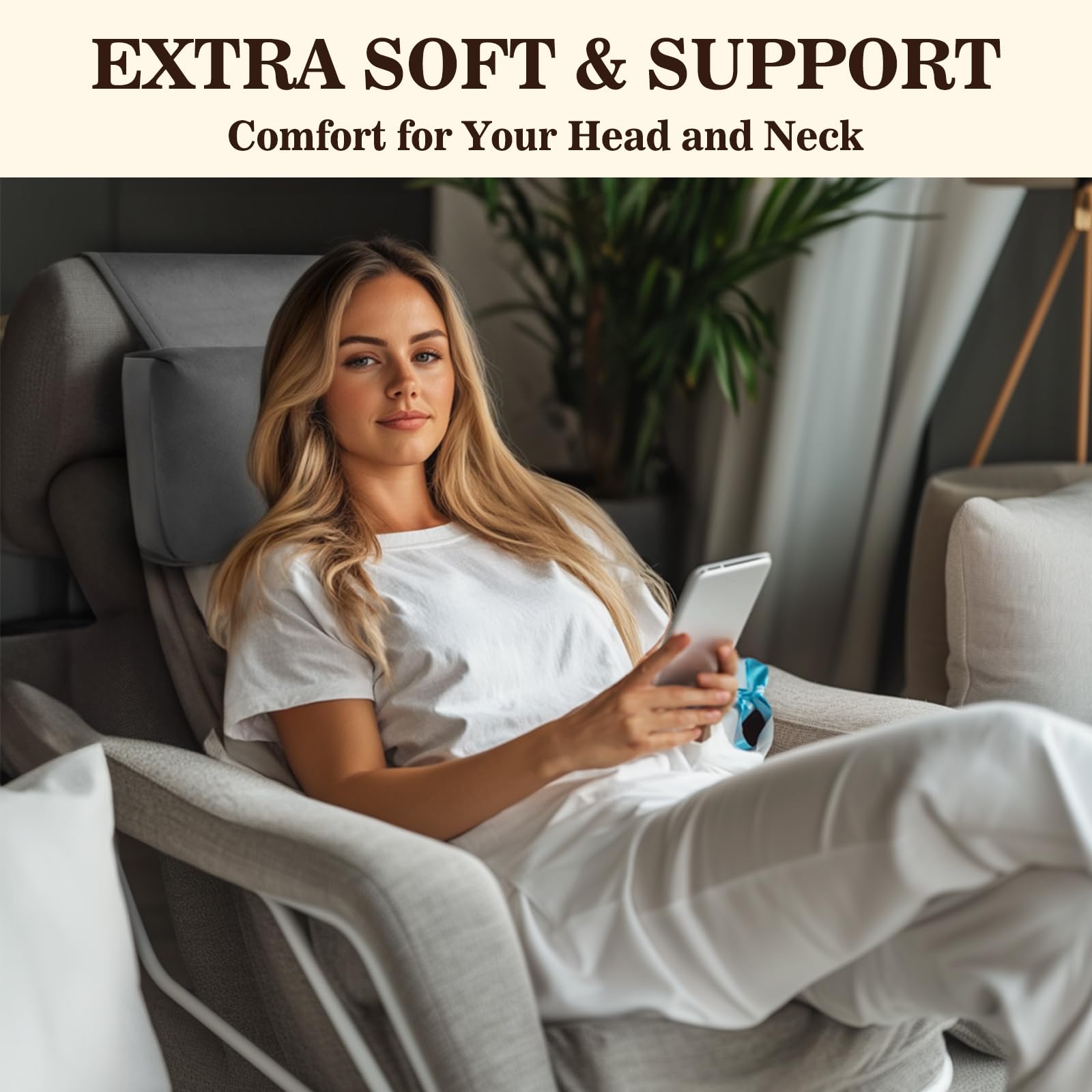 AHUAWA adjustable-fill neck pillow with zipper for personalized comfort.