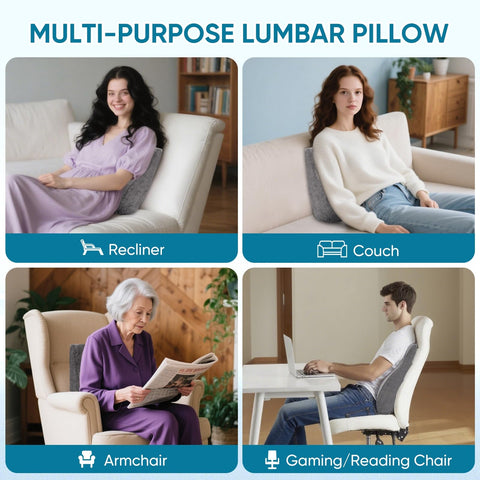 AHUAWA pillow delivers thick lower-back support to reduce pressure while lounging.