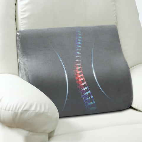 AHUAWA lumbar support pillow on a recliner delivers plush comfort and lower back support.