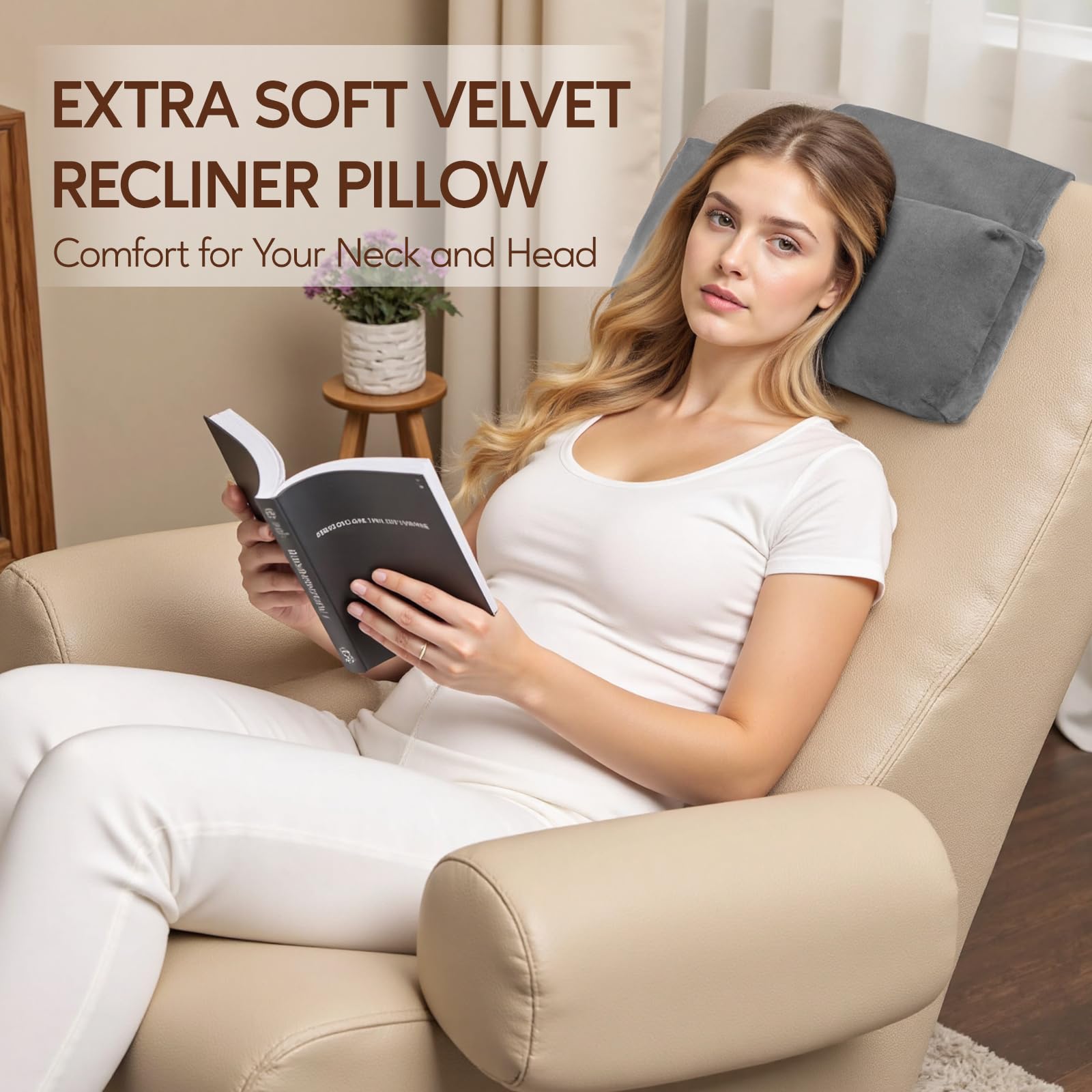 AHUAWA neck pillow with adjustable fill for customized firmness.