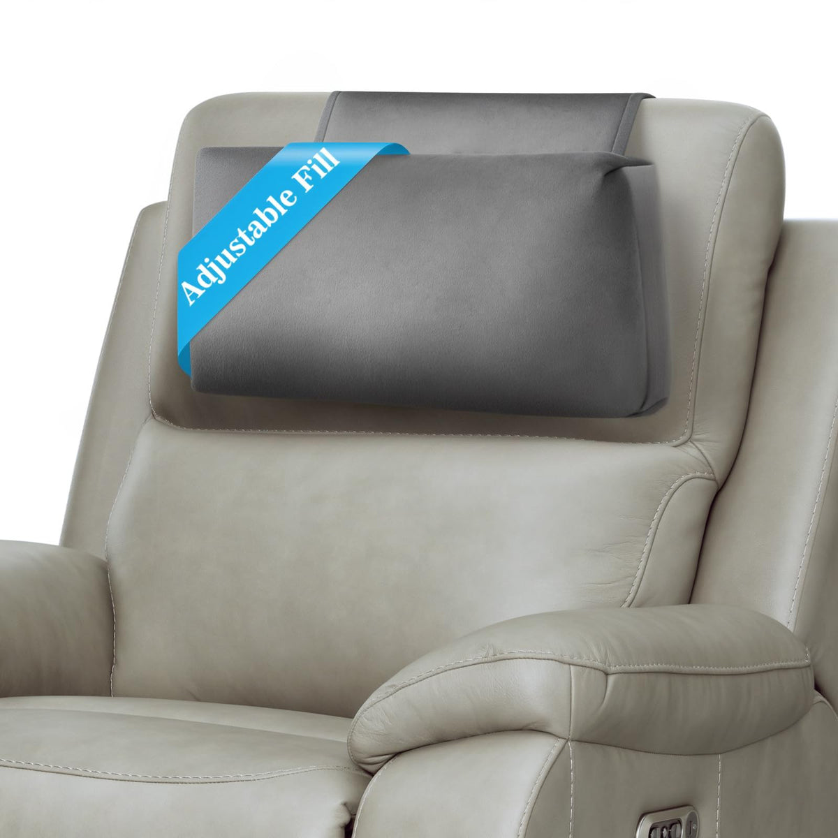 AHUAWA recliner headrest pillow in plush velvet provides soft neck support.