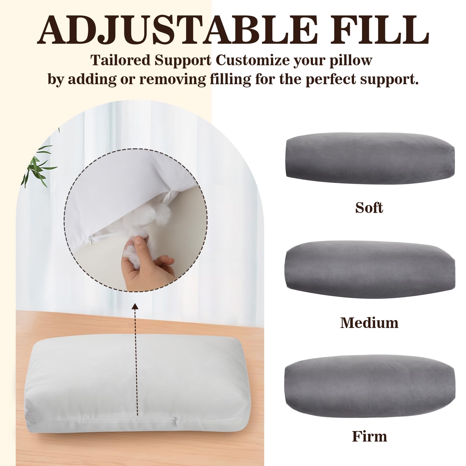 AHUAWA neck pillow with weighted anti-slip back flap for stable placement.
