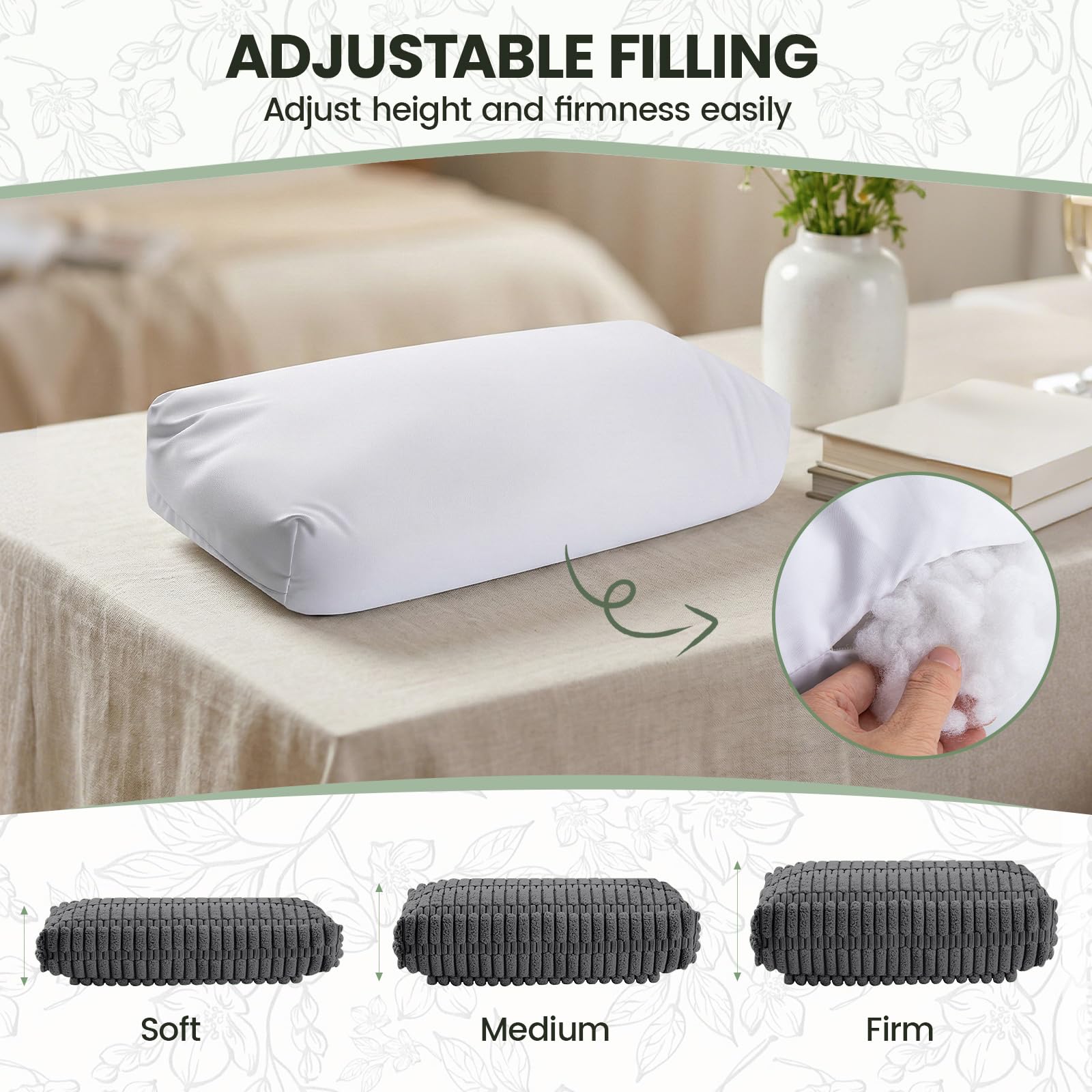 Weighted back flap helps AHUAWA pillow stay in place during use.