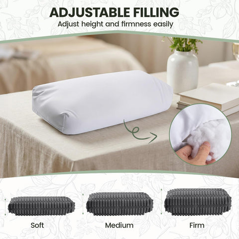Weighted back flap helps AHUAWA pillow stay in place during use.