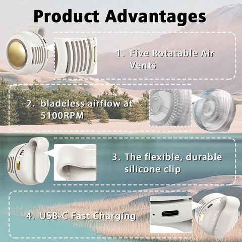 Ahuccf 360-degree rotatable clamp fan directs breeze precisely