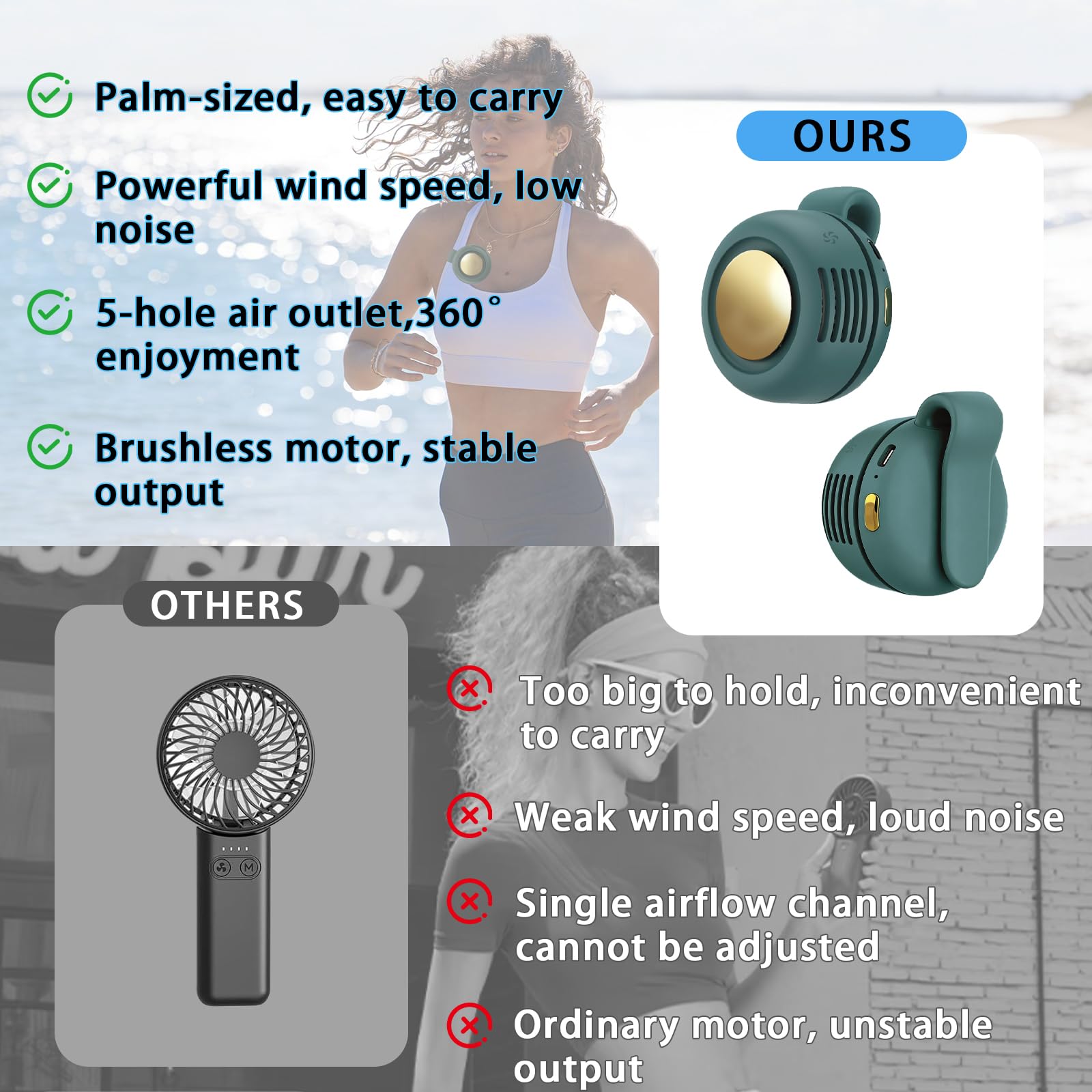 Ahuccf 3-speed control lets you tailor the breeze.