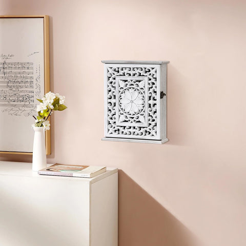 AHUONEL rustic key holder in living room setting