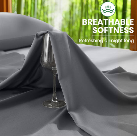 AiAngu cooling bamboo sheets promote airflow for a cooler night's sleep.