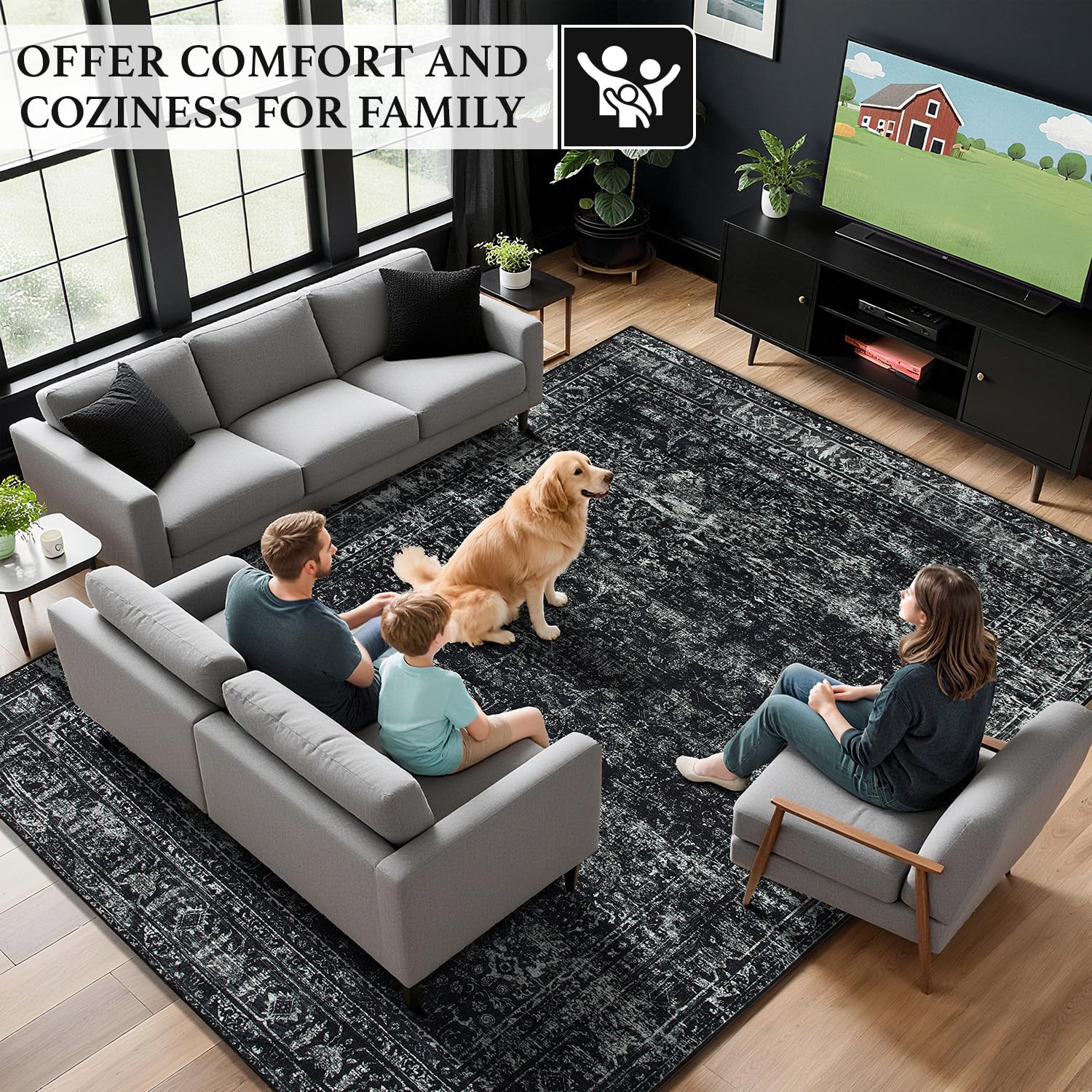 AiAngu lightweight foldable rug fits under doors and stores neatly.