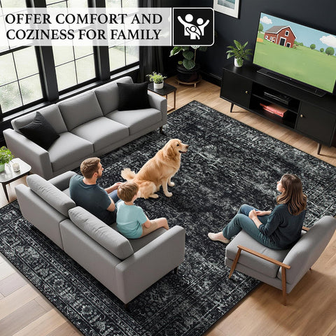 AiAngu lightweight foldable rug fits under doors and stores neatly.