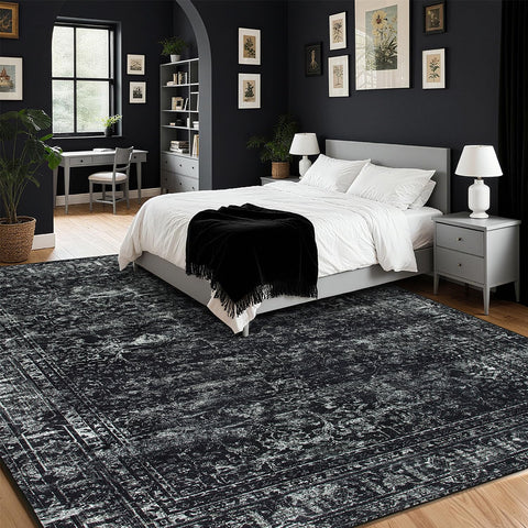 AiAngu non-slip rug backing keeps the mat in place for safer daily use.