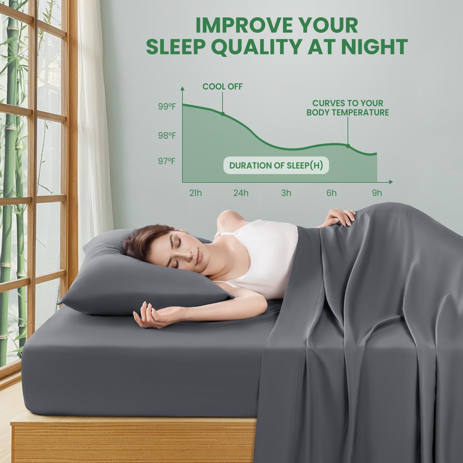 AiAngu queen flat sheet 92x102 provides generous coverage.
