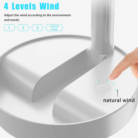 AICase stand fan height-adjustment demonstrating versatile placement.