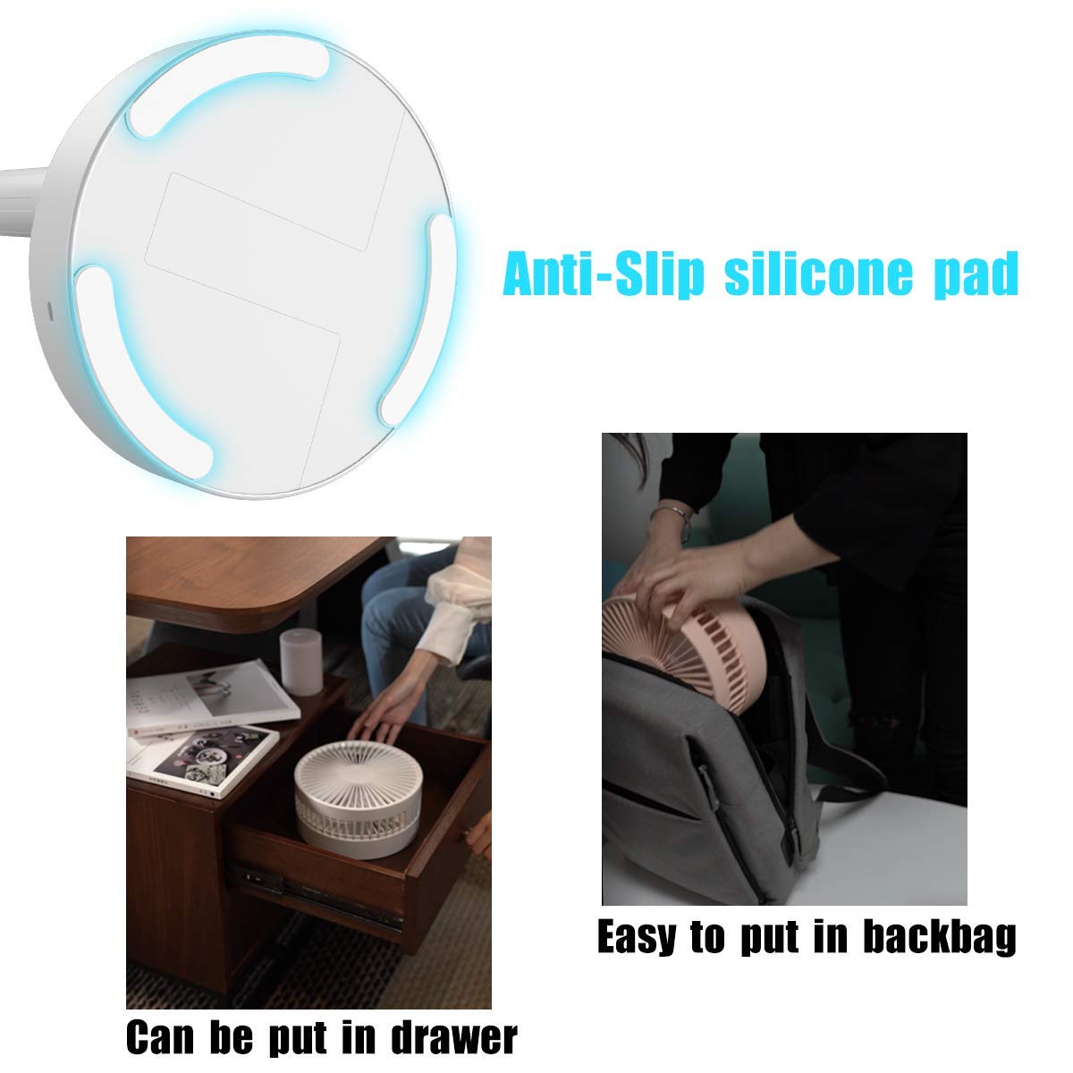 AICase stand fan quiet operation suitable for office and bedroom.