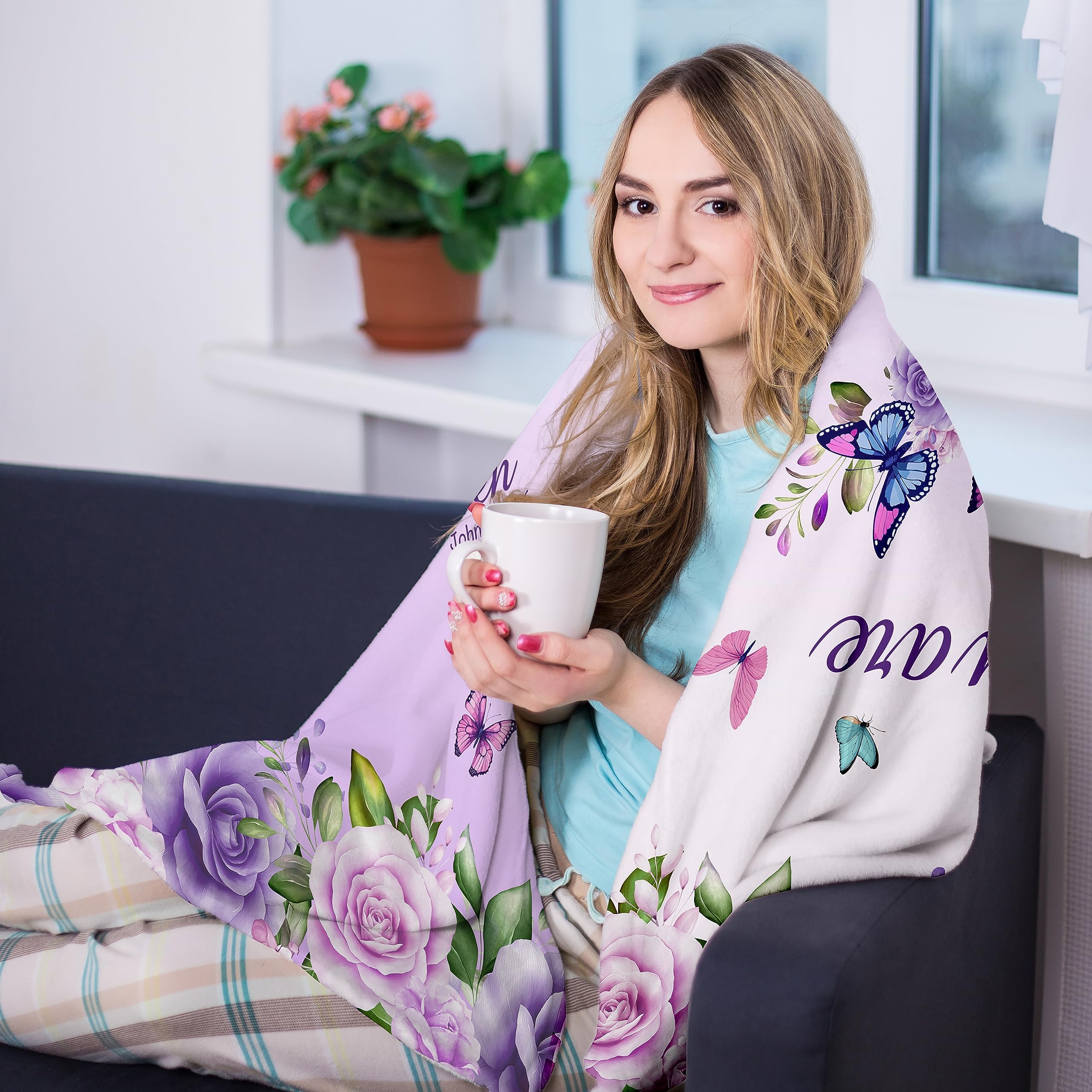 AICLIV Christian Butterfly Blanket bedside scene for peaceful evenings