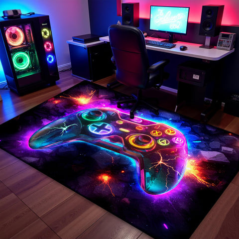 AICLIV gamer room decor rug enhances space without overwhelming, ideal gift for teens.
