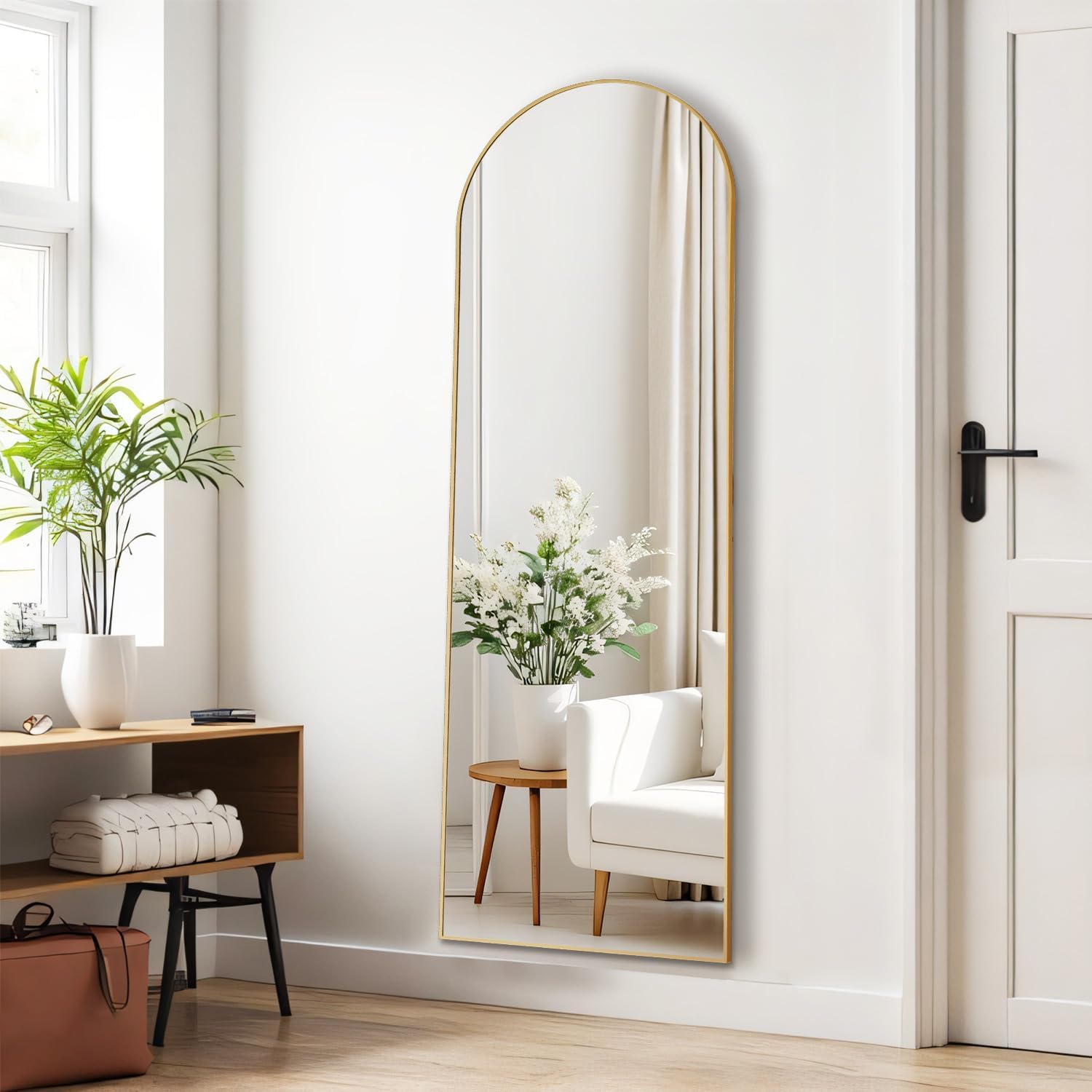 Aidoly Arched Mirror bedroom decor enhances space with warm glow