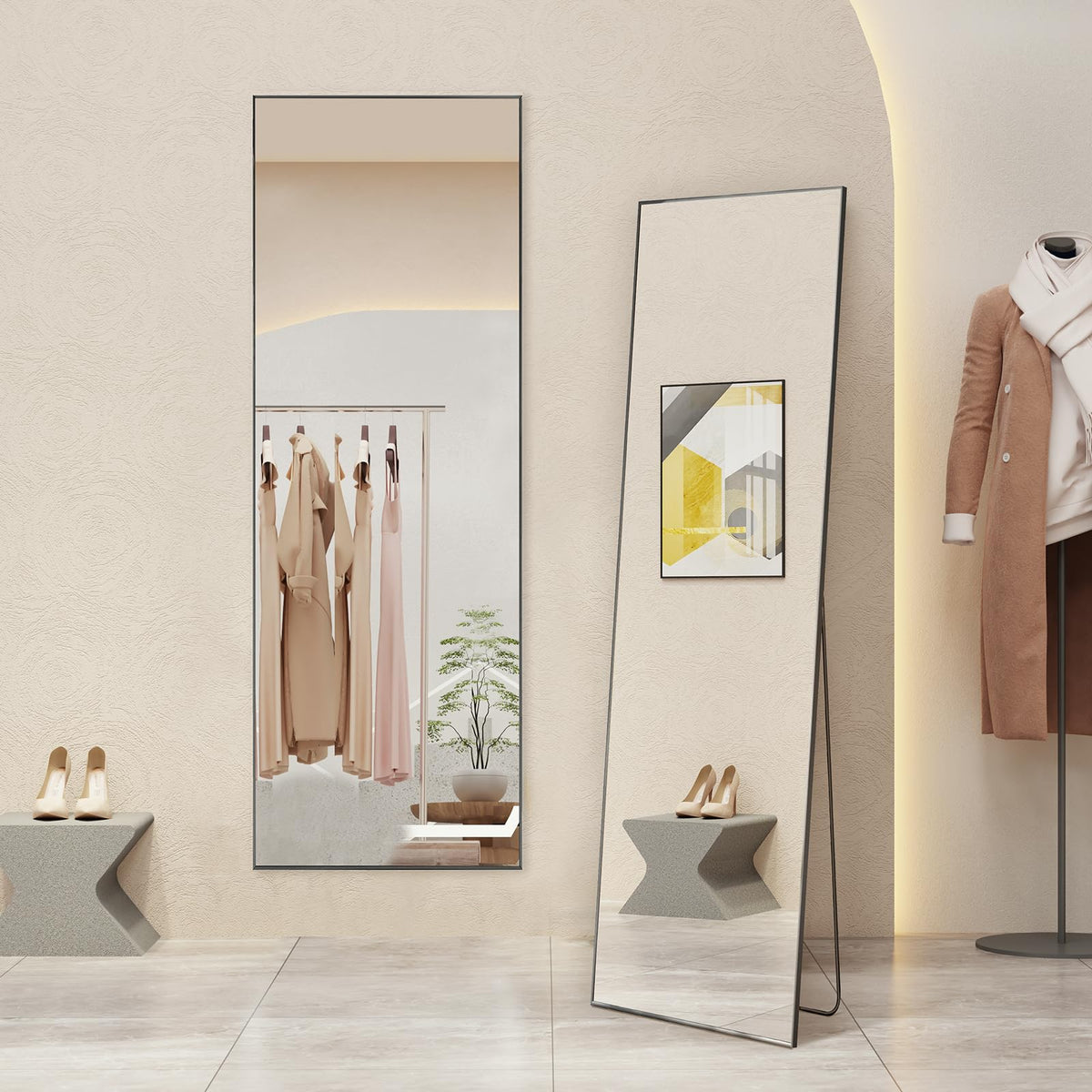 Aidoly full-length mirror front view for head-to-toe outfit checks.