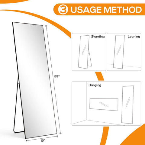 Aidoly mirror offers black or gold frame options for versatile styling.