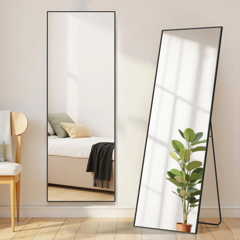 Aidoly full-length mirror 64x21 in floor-standing setup for quick outfit checks.