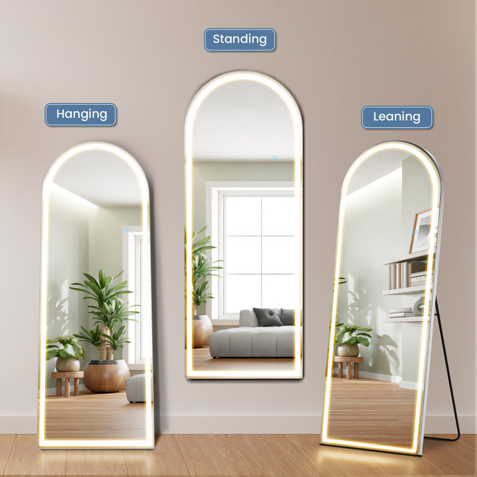 Slim, space-saving design brightens rooms while maximizing wall area.