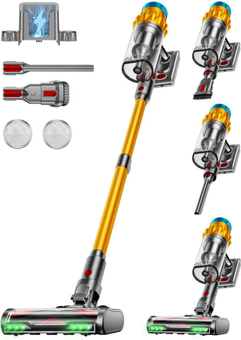 AIDTIPS cordless vacuum shows 650W suction for deep cleaning on carpets and floors