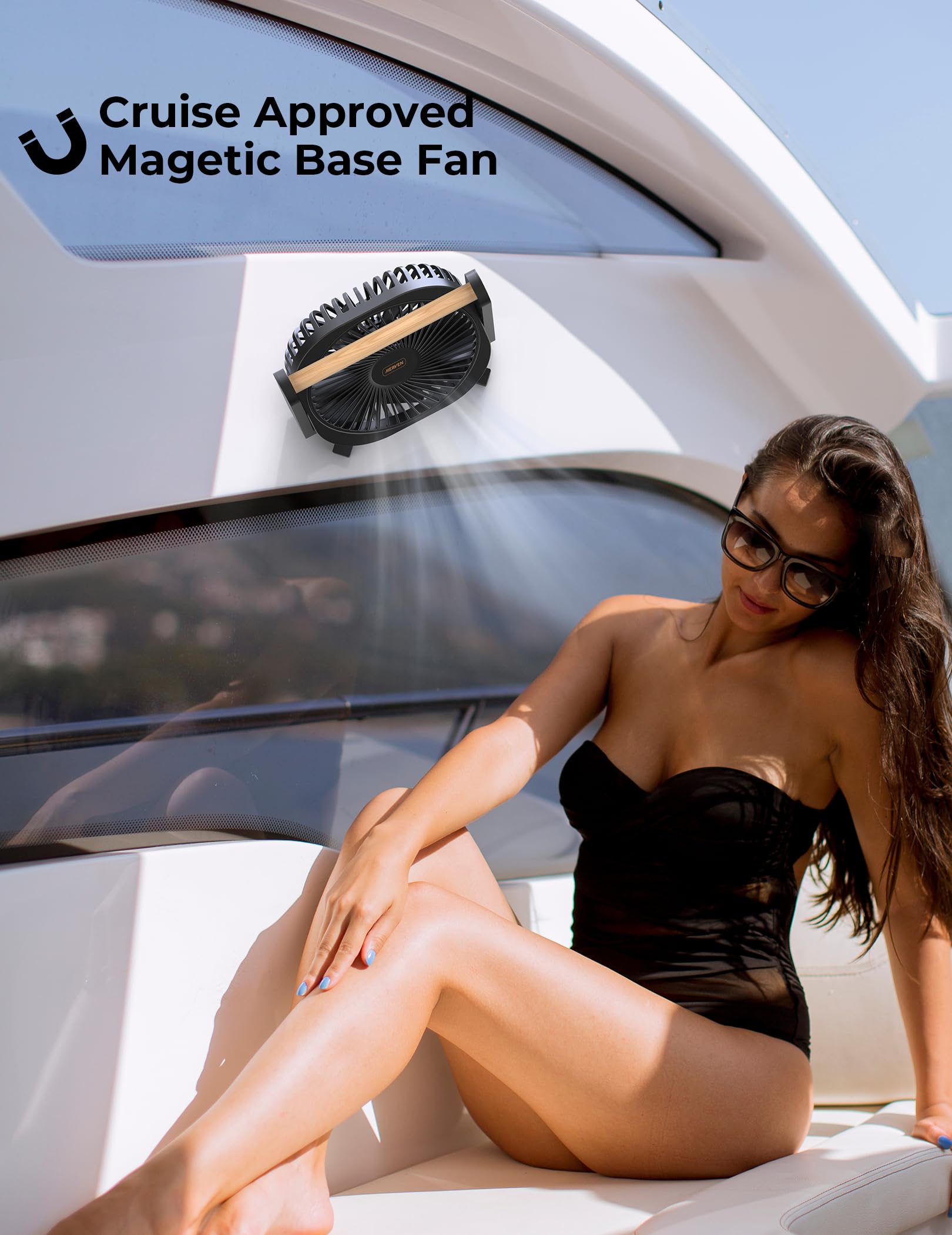 AIERVEN four-speed model lets you tailor breeze levels with whisper-quiet operation.