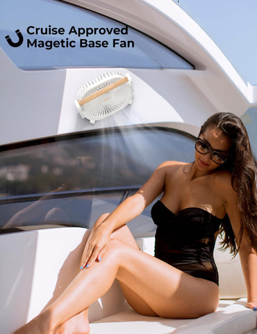 AIERVEN thirteen-ounce portable fan offers powerful airflow without weighing you down.
