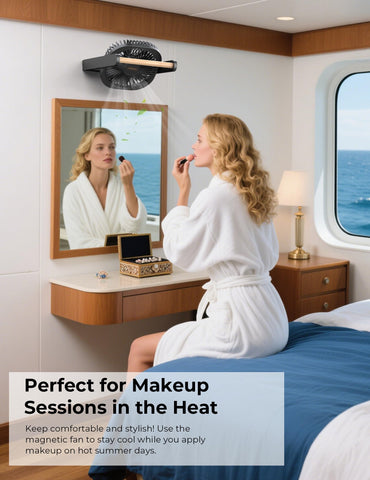 AIERVEN tilt-adjustable head lets you aim breeze toward bed, desk, or seating.