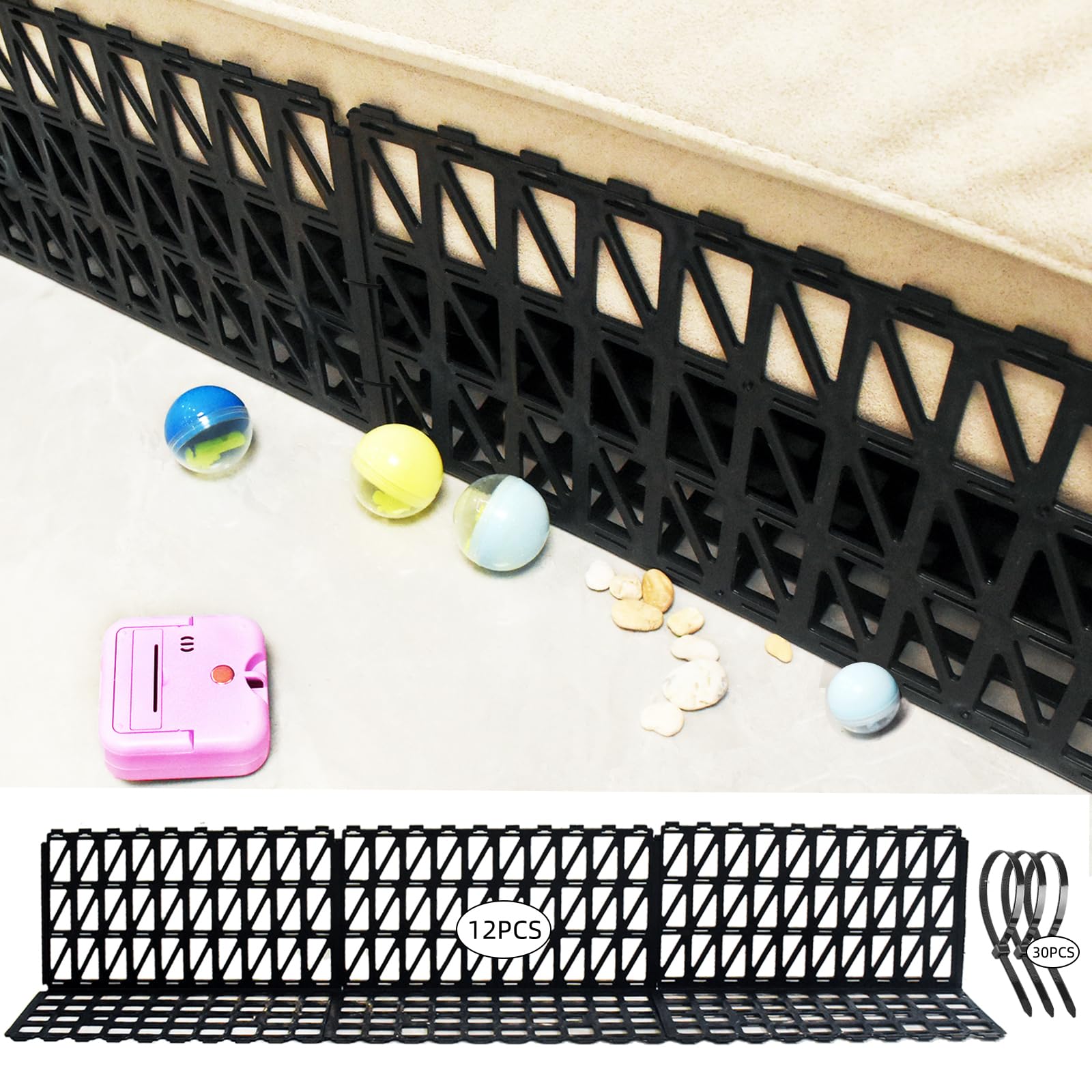 Aifong 12-piece under-couch blocker pack keeps pets out from under furniture.