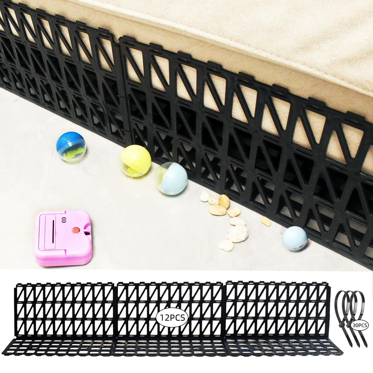 Aifong 12-piece under-couch blocker pack keeps pets out from under furniture.